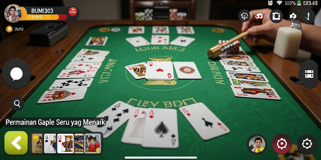 Tampilan gameplay Gaple yang seru dan interaktif.