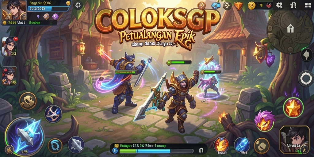 Screenshot COLOKSGP menampilkan pertempuran epik dalam dunia RPG yang menarik.