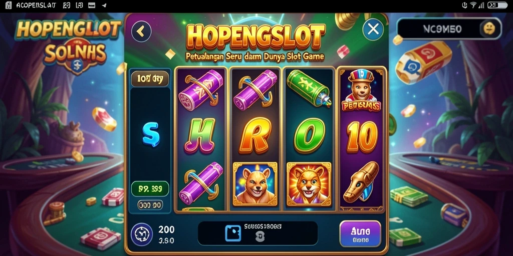 Tampilan mengasyikkan dari gameplay HOPENGSLOT yang penuh warna.