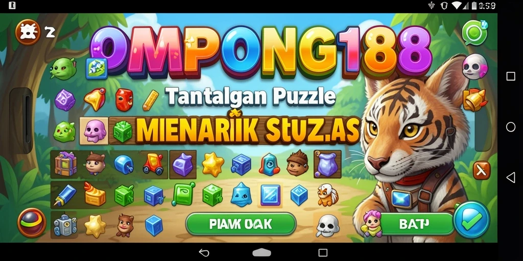 Screenshot utama OMPONG188 menampilkan gameplay Puzzle yang menarik.