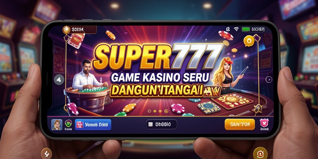 Tampilan menarik dari gameplay Kasino di SUPER777.